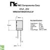 NIC 47uF 25V Details