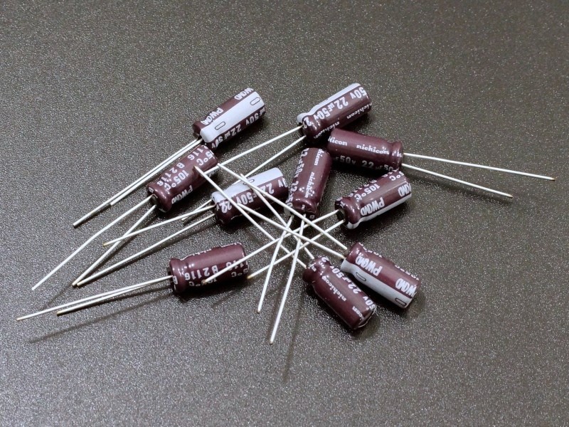 Capacitor Electrolytic 22uF 50V (10-Pack) - ProtoSupplies