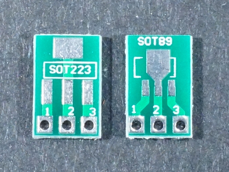 3Pcs SOT89 & SOT223 to SIP3 PCB Adapter Board &  header pins