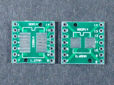 SMD SOP14 SSOP14 to DIP Adapter Top and Bottom