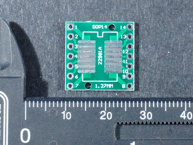 50 Stück SSOP 14PIN 0.65 SOP 14PIN 1.27 zu DIP Adapter PWB Brett SMD Konverter 