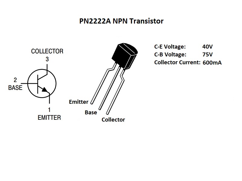 TO92-36tran001 10x Transistor PN2222A NPN.