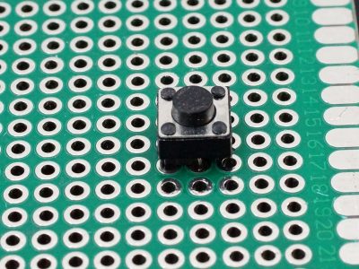 Tactile Pushbutton Square 6mm - 4mm Leads - On PCB