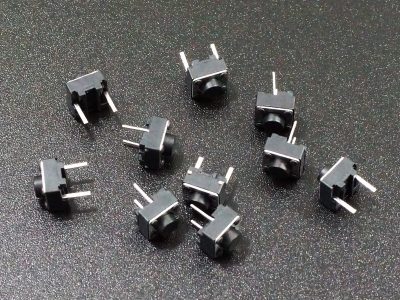 Tactile Pushbutton Square 6mm - 4mm Leads - Qty 10