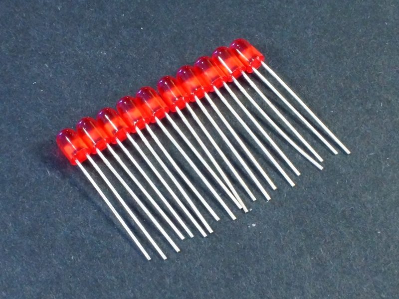 LED Red 5mm LiteOn 10-Pack