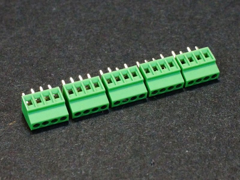 Screw Terminals 2.54mm 4 Pin 5-Pack