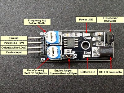 IR Obstacle Avoidance Module - Connections