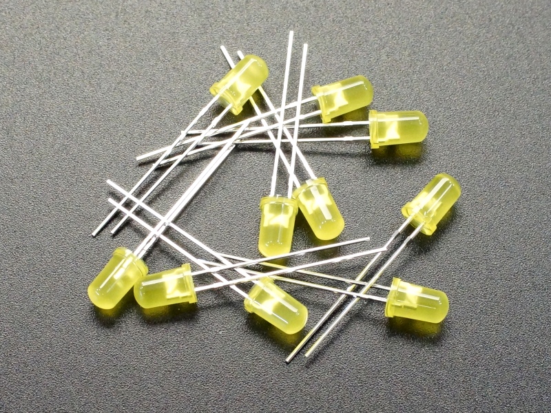 Styring Interaktion lærred LED Yellow 5mm Diffused General Purpose (10-Pack) - ProtoSupplies