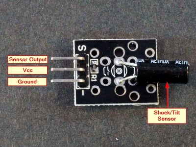Shock Tilt Sensor Module Connections