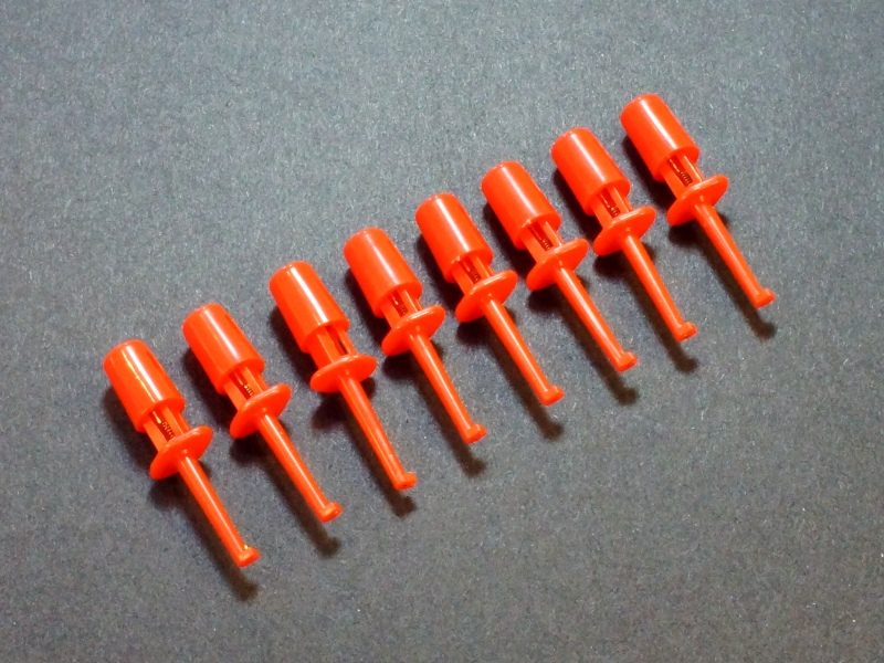 Test Clip Hook Grip Red 8-pack