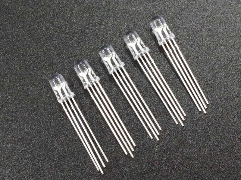 LED RGB 5mm Water Clear - 5 Pack