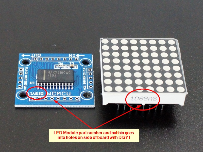 Blind Ubestemt Seneste nyt MAX7219 8x8 Dot Matrix Red Display Module Kit - ProtoSupplies