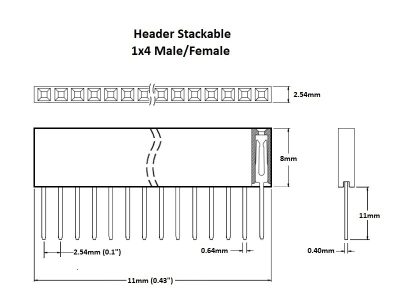 Header Stackable 1x4 Details
