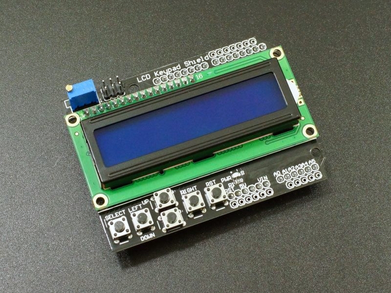LCD1602 Blue Shield with Buttons
