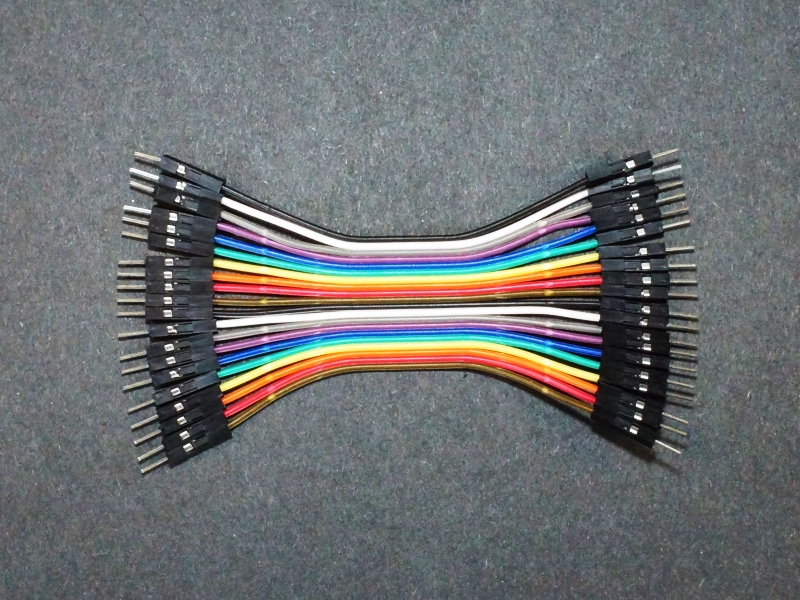 Jumper Wires, Male/Male, 20 Conductors x 4