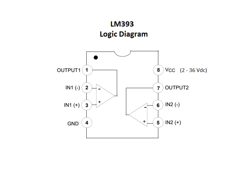 Set of 5 x LM393-dual differential comparator-ic-SO8 