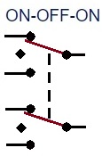 ON-OFF-ON Toggle Schematic Symbol