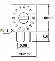 Alcoswitch Hex Rotary Switch Drawing