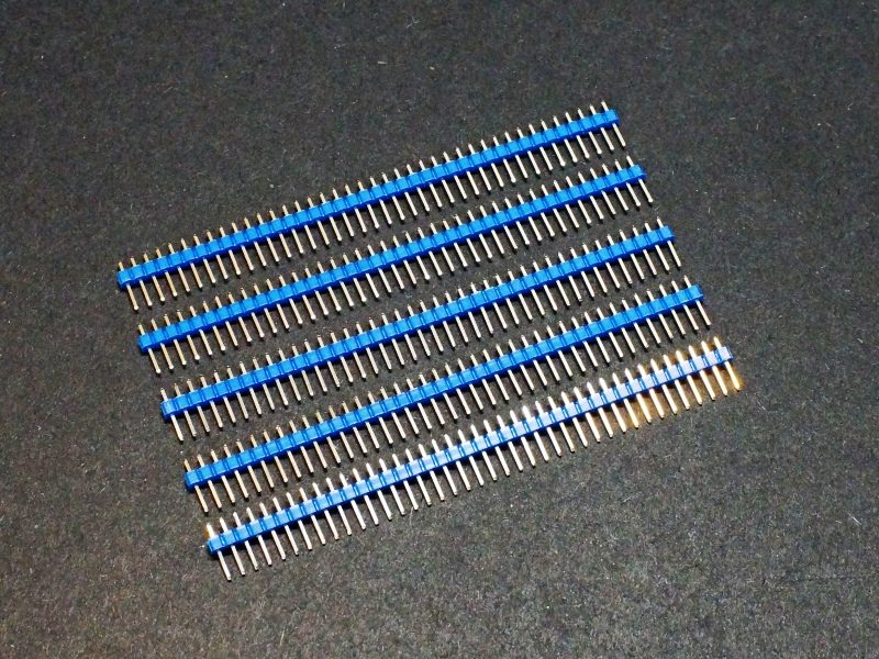 Header Male 1 x 40 Single-Row Blue 5-Pack