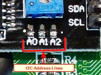 LCD I2C Address Jumpers