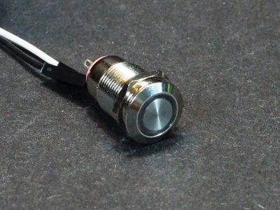 Latching 12mm Switch with Light Ring - LED Off