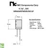 NIC 4.7uF 50V Details