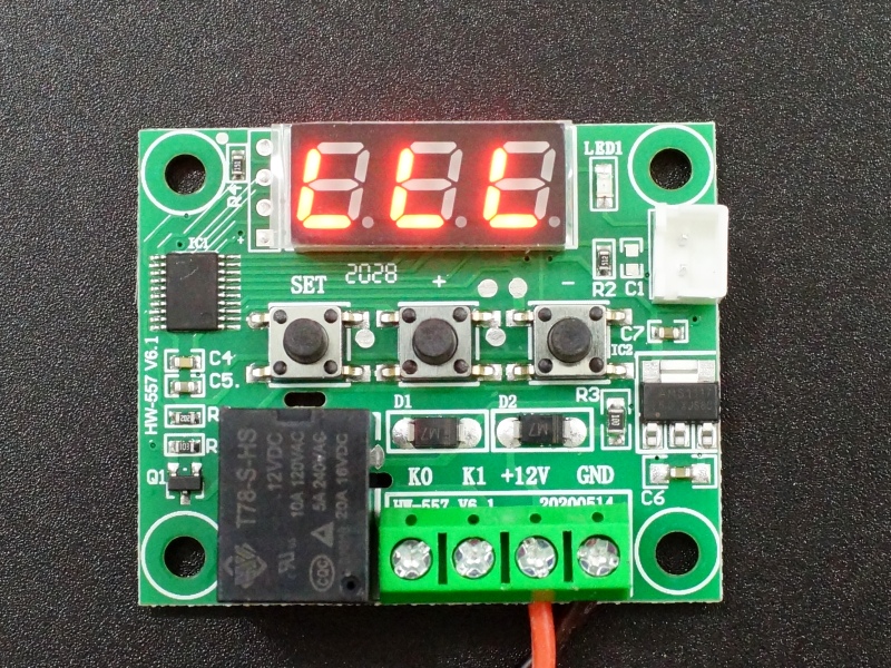 TechSupreme W1209 Digital Thermostat Temperature Sensor-12V 2A