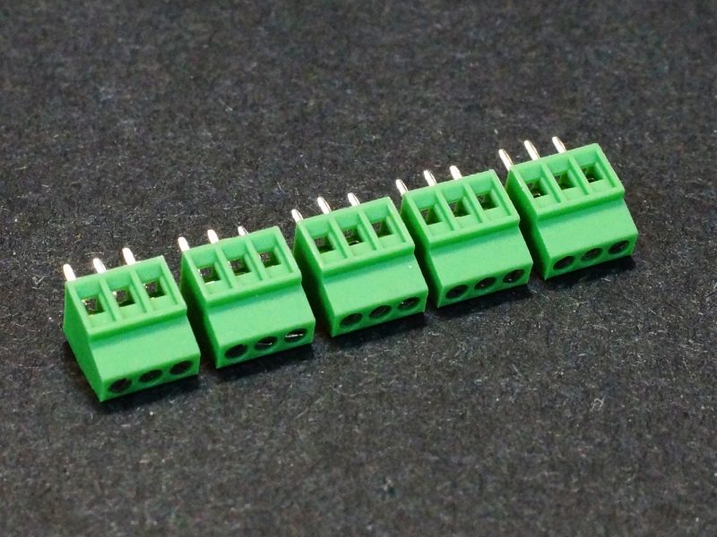 Screw Terminals 2.54mm 3 Pin 5-Pack
