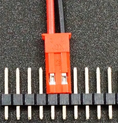 JST RCY 2-pin male female connector - mating to header