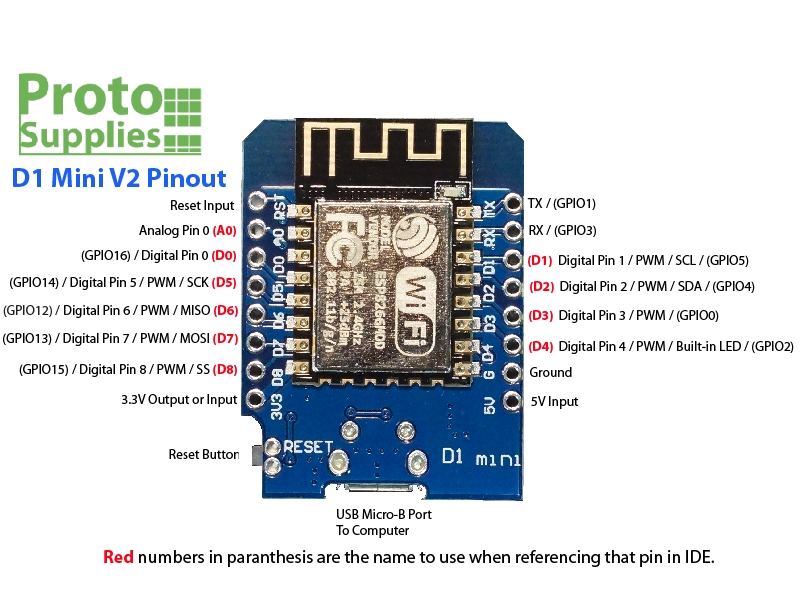 D1 Mini Esp8266 Wlan Mikrokontroller Wifi Nodemcu Modul Board Wemos Images