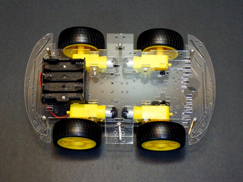 Long Smart Car Chassis Kit With 4-Wheel Drive - ProtoSupplies