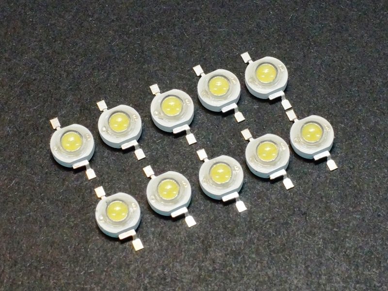 LED 3W Cool White - Qty 10