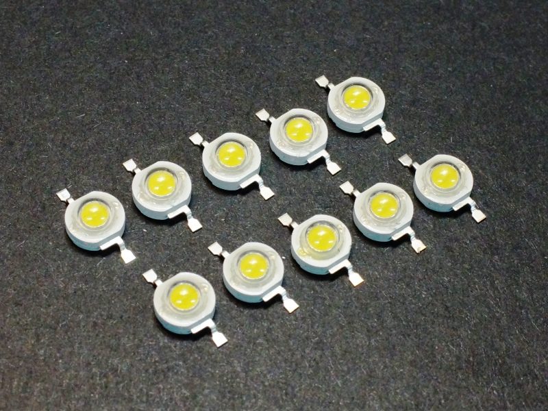 LED 3W Daylight White 6000K-6500K - Qty 10