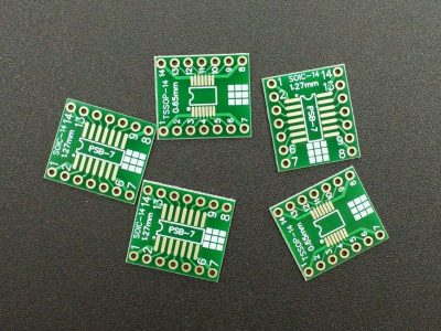PCB SMD-14 to DIP ENIG 5 Pack