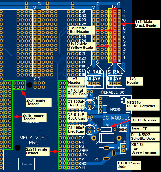 Mega2560 Pro CAD -Component Locations 3