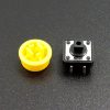 Tactile Pushbutton Yellow 12mm - Disassembled