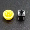 Tactile Pushbutton Yellow 6mm - Disassembled