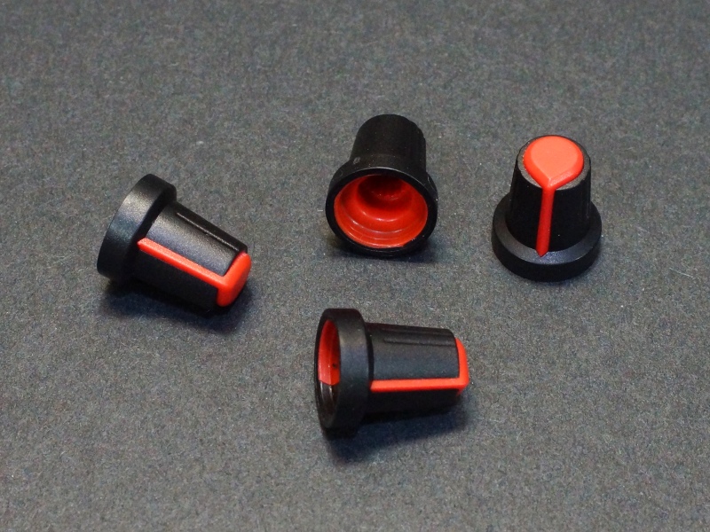 Red Plastic Knobs with Pointer for Potentiometer Rotary KN-8 Switch Control