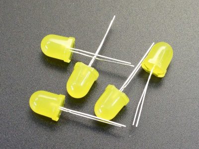 LED 10mm Yellow 5-Pack