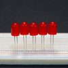 LED Red 10mm General Purpose - 5 Pack