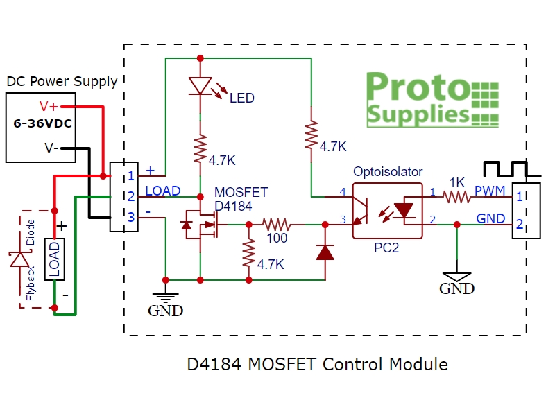 D4184 MOSFET Control Module Schematic
