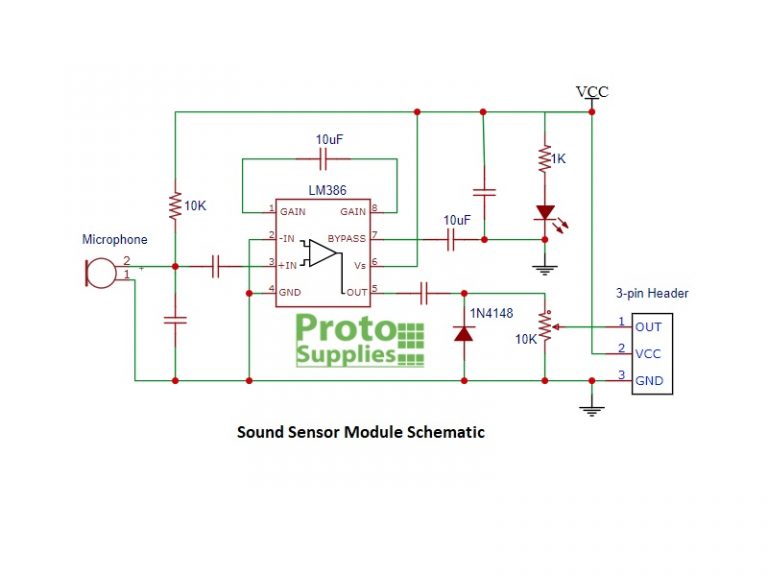 Sound Sensor Module Protosupplies 1286