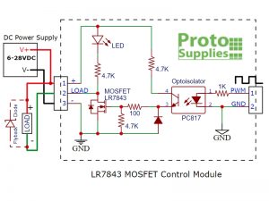 LR7843 MOSFET Control Module Schematic