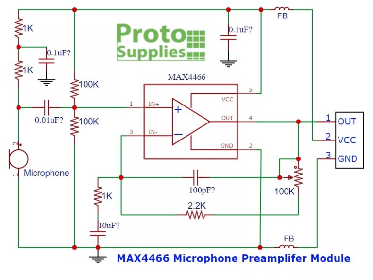 Max9814 схема подключения