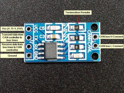 TJA1050 CAN Bus Transceiver Module - Connections