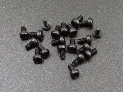 Nylon Black Pan Head Screws 3x6mm 20-Pack