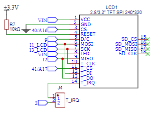 Prototyping System for Teensy 4.1 LCD Display Schematic 2