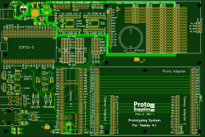 Prototyping System for Teensy 4.1 PCB Rev 1 Front