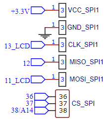 Prototyping System for Teensy 4.1 SPI Header Schematic