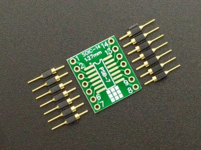 PCB SMD-14 to DIP ENIG with Machined Pins
